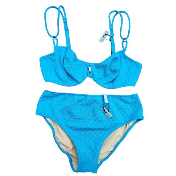 MARIE JO Cherilyn Underwire Swim Bikini Top & Full‎ Brief Bottoms Beach Vacation - Picture 1 of 8